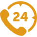 24 hours phone service icon